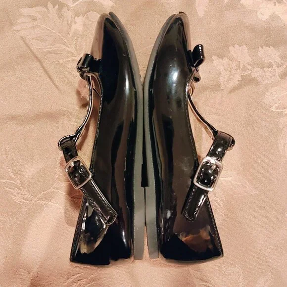 The Children's Place Black Jeweled Ballet Flats Girl Size 9 - Picture 3 of 8